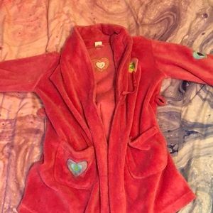 Pink robe with hearts